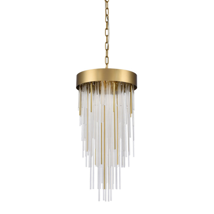 Zeev Lighting P30008-4-AGB Four Light Pendant, Aged Brass