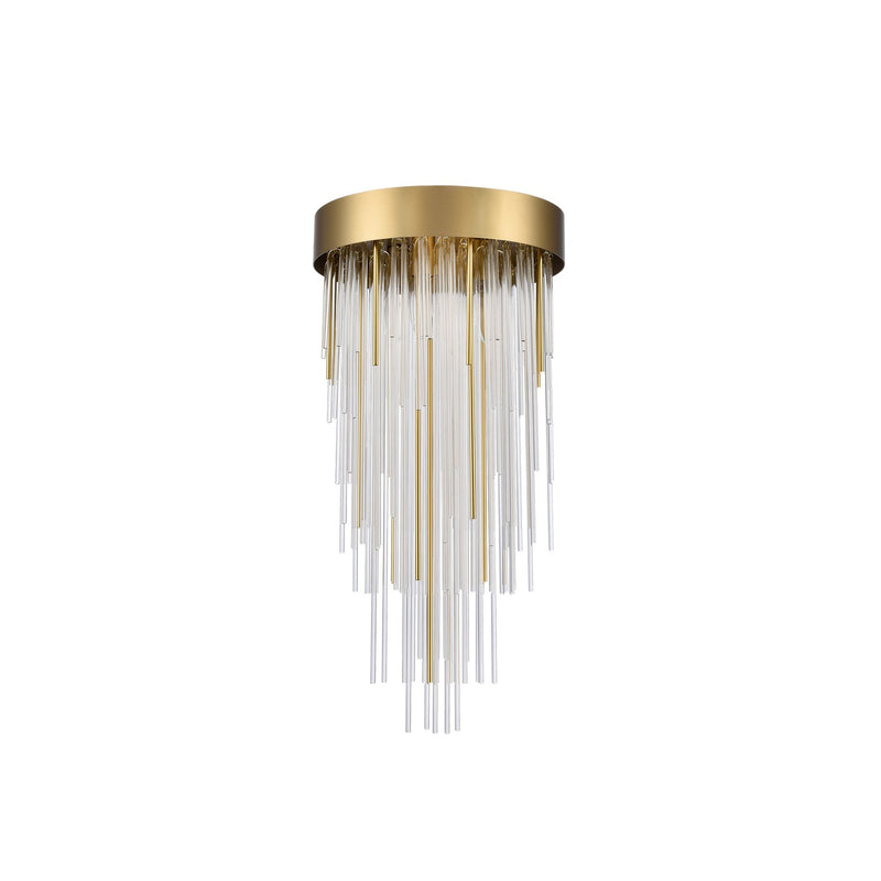 Zeev Lighting P30008-4-AGB Four Light Pendant, Aged Brass