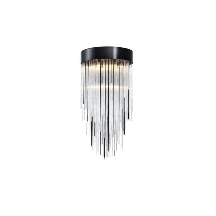 Zeev Lighting P30010-4-SBB Four Light Pendant, Satin Brushed Black