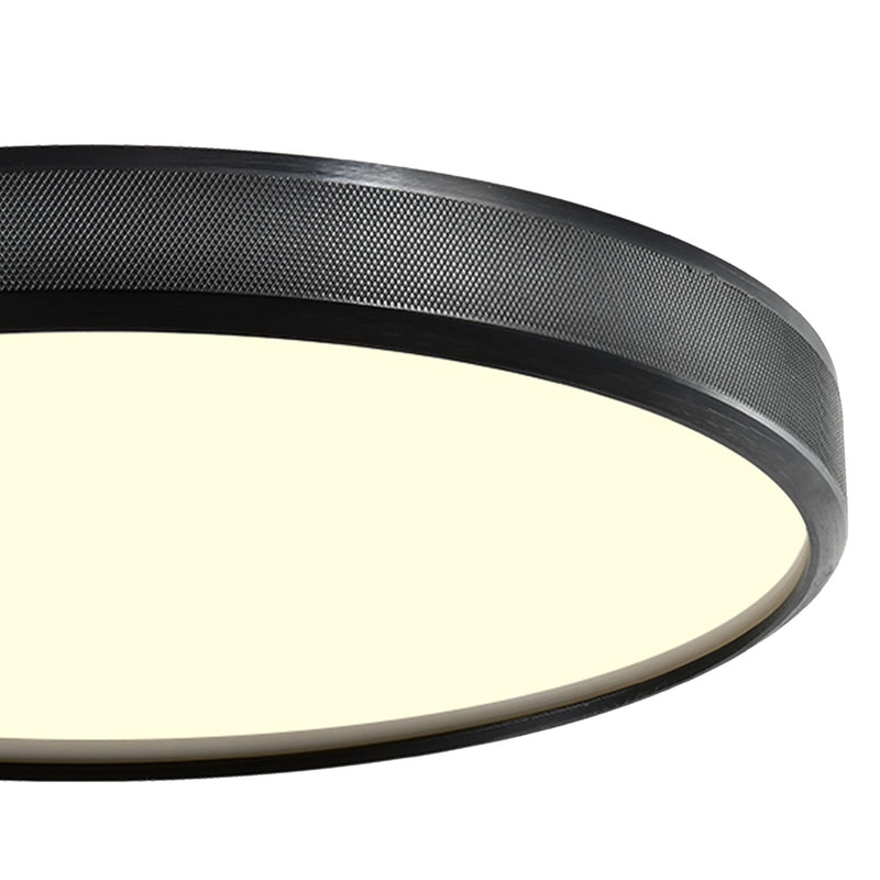 Zeev Lighting FM11753-LED-24-SBB LED Flush Mount, Satin Brushed Black