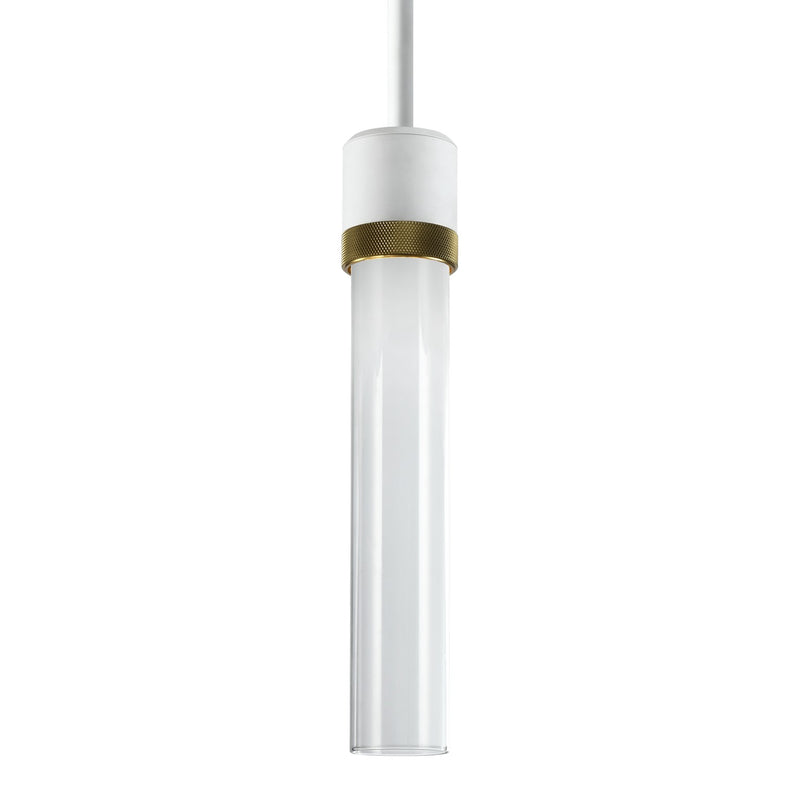 Zeev Lighting P11702-LED-MW-K-AGB-G1 LED Pendant, Matte White