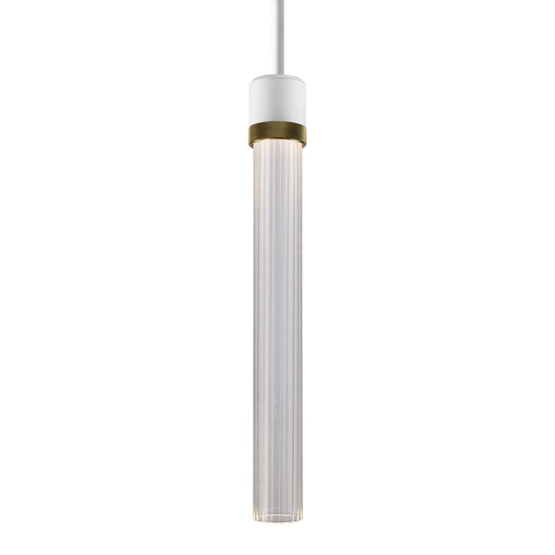 Zeev Lighting P11702-LED-MW-K-AGB-G4 LED Pendant, Matte White