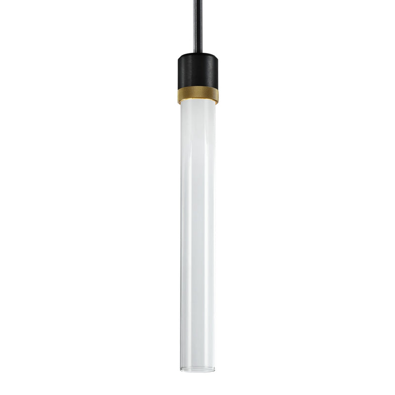 Zeev Lighting P11704-LED-SBB-K-AGB-G2 LED Pendant, Satin Brushed Black