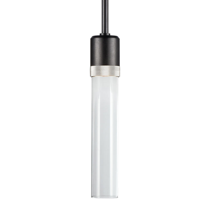 Zeev Lighting P11704-LED-SBB-K-PN-G1 LED Pendant, Satin Brushed Black