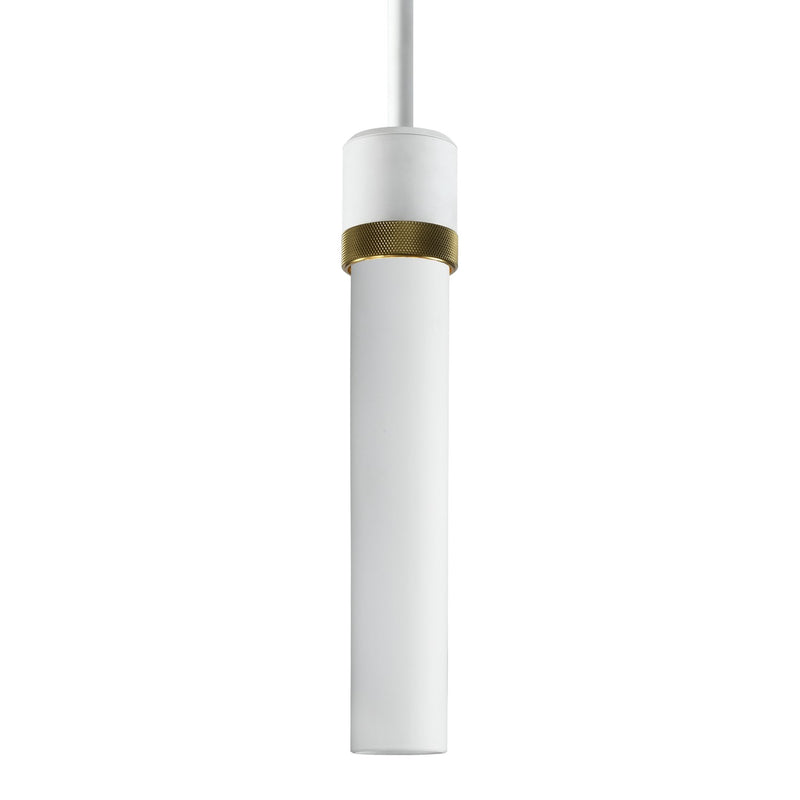 Zeev Lighting P11706-E26-MW-K-AGB-G7 One Light Pendant, Matte White