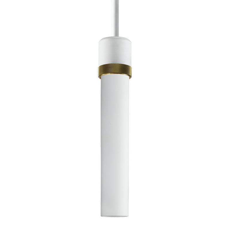 Zeev Lighting P11706-E26-MW-K-AGB-G7 One Light Pendant, Matte White