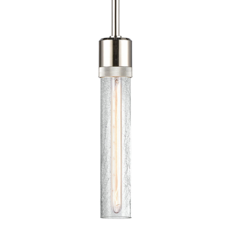 Zeev Lighting P11707-E26-PN-G5 One Light Pendant, Polished Nickel