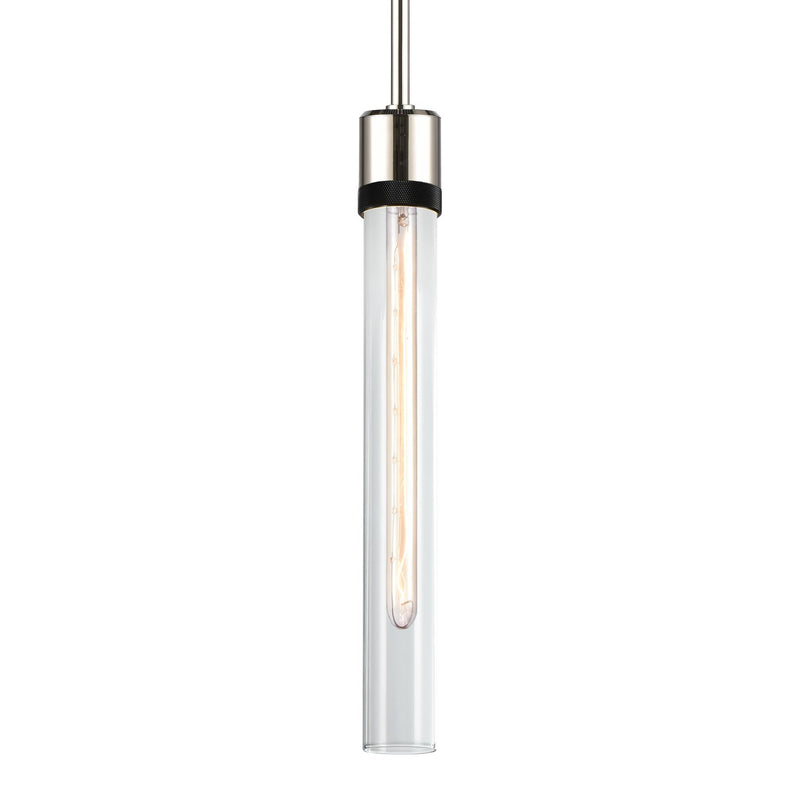 Zeev Lighting P11707-E26-PN-K-SBB-G2 One Light Pendant, Polished Nickel