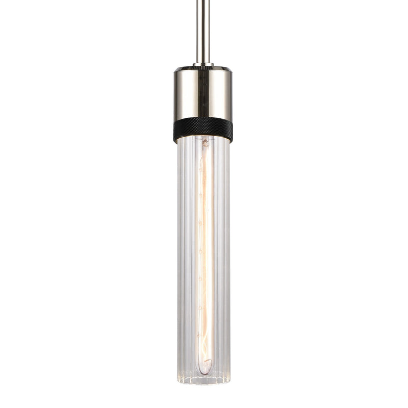 Zeev Lighting P11707-E26-PN-K-SBB-G3 One Light Pendant, Polished Nickel