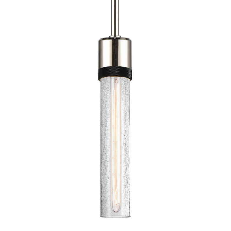 Zeev Lighting P11707-E26-PN-K-SBB-G5 One Light Pendant, Polished Nickel