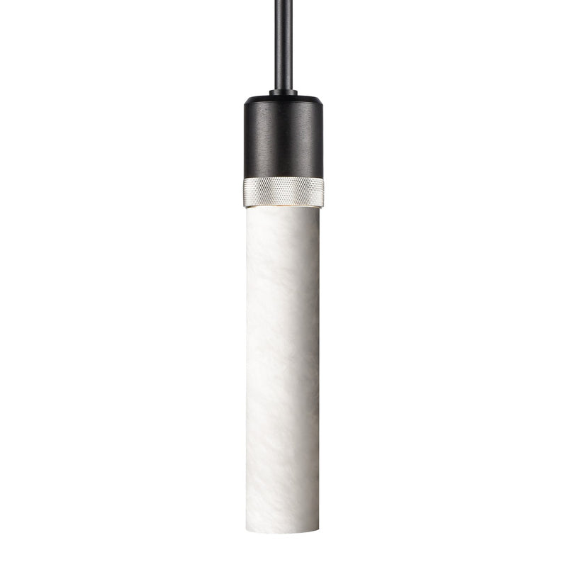 Zeev Lighting P11708-E26-SBB-K-PN-G9 One Light Pendant, Satin Brushed Black