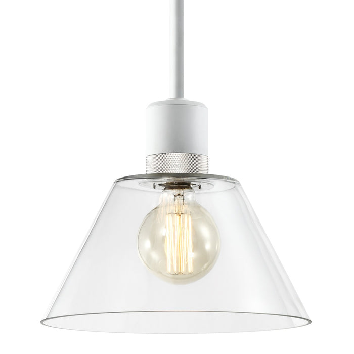 Zeev Lighting P11706-E26-MW-K-PN-G13 One Light Pendant, Matte White