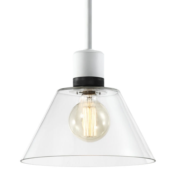 Zeev Lighting P11706-E26-MW-K-SBB-G13 One Light Pendant, Matte White