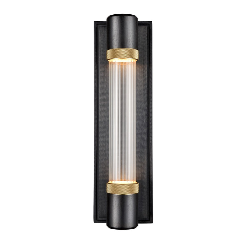 Zeev Lighting WS11724-LED-1-SBB-K-AGB-G3 LED Wall Sconce, Satin Brushed Black