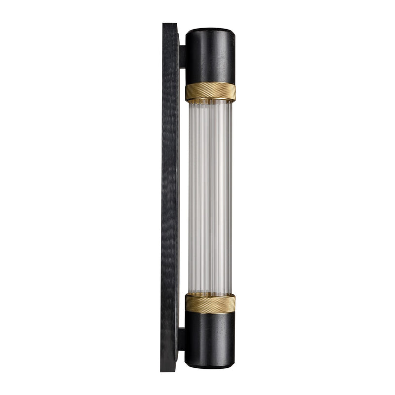 Zeev Lighting WS11724-LED-1-SBB-K-AGB-G3 LED Wall Sconce, Satin Brushed Black
