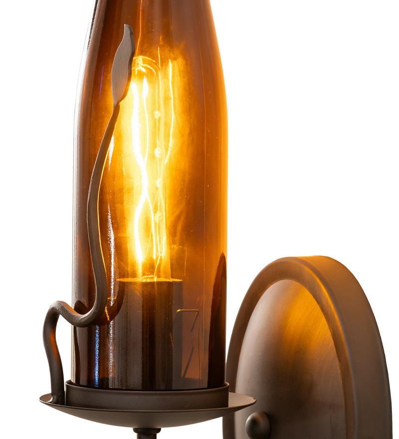 Meyda Tiffany 267063 One Light Wall Sconce, Black Metal