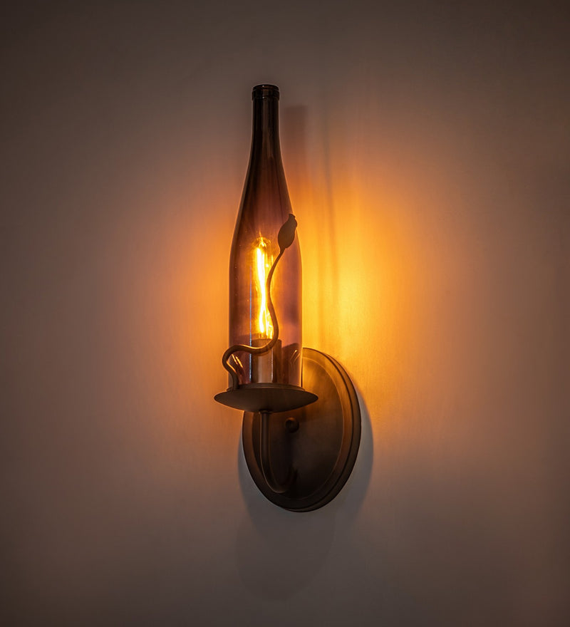Meyda Tiffany 267063 One Light Wall Sconce, Black Metal