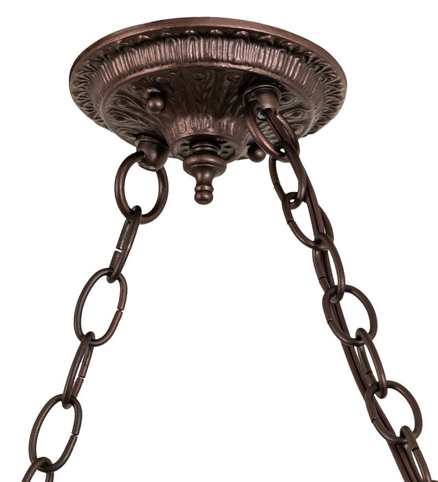 Meyda Tiffany 268382 Three Light Island Pendant, Mahogany Bronze