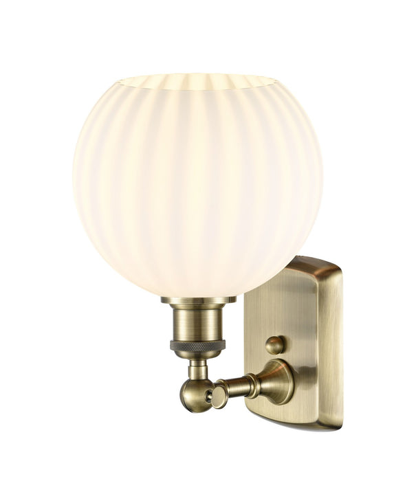 Innovations 516-1W-AB-G1217-8WV LED Wall Sconce, Antique Brass