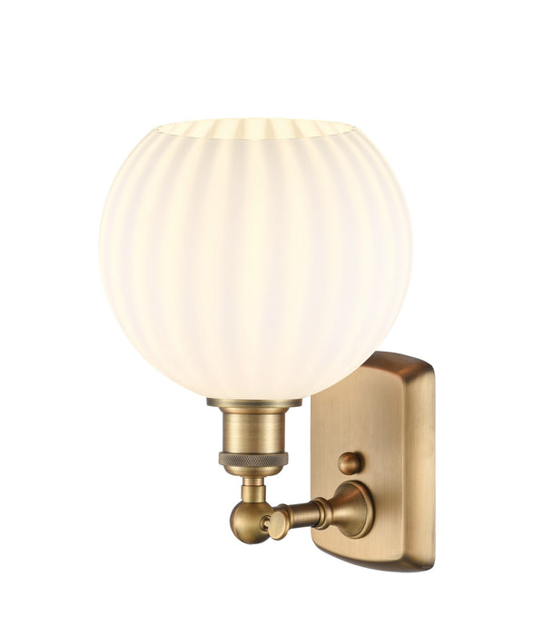 Innovations 516-1W-BB-G1217-8WV LED Wall Sconce, Brushed Brass