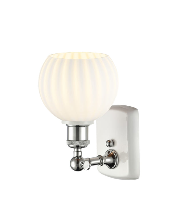 Innovations 516-1W-WPC-G1217-6WV LED Wall Sconce, White Polished Chrome