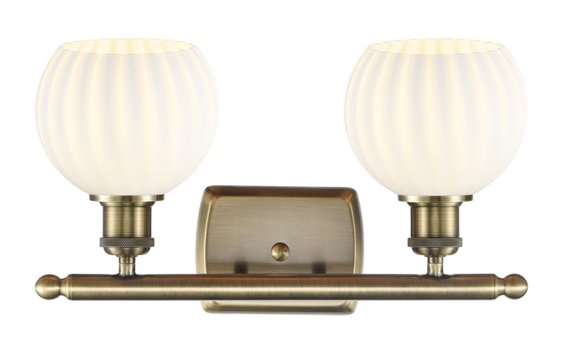 Innovations 516-2W-AB-G1217-6WV LED Bath Vanity, Antique Brass