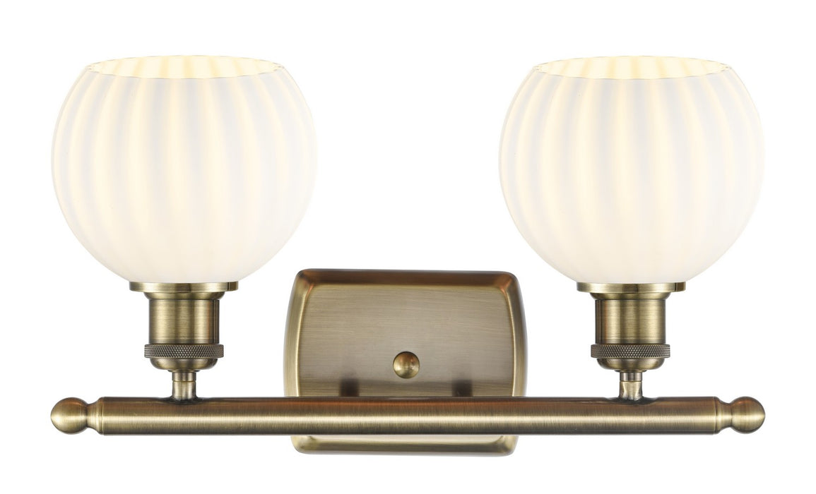 Innovations 516-2W-AB-G1217-6WV LED Bath Vanity, Antique Brass