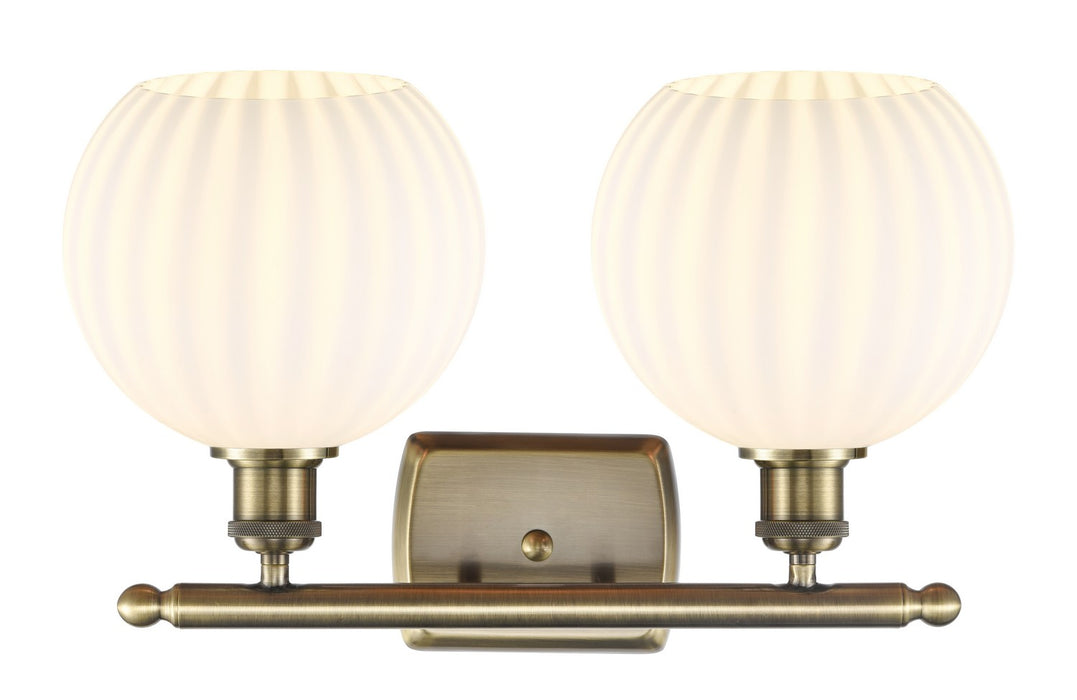 Innovations 516-2W-AB-G1217-8WV LED Bath Vanity, Antique Brass
