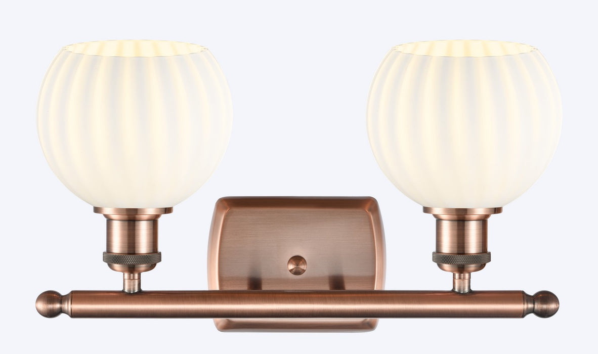 Innovations 516-2W-AC-G1217-6WV LED Bath Vanity, Antique Copper