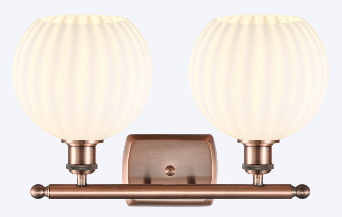 Innovations 516-2W-AC-G1217-8WV LED Bath Vanity, Antique Copper