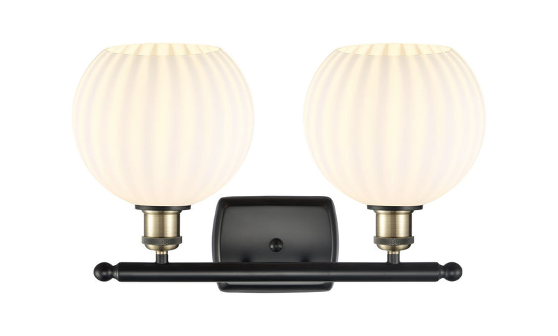 Innovations 516-2W-BAB-G1217-8WV LED Bath Vanity, Black Antique Brass