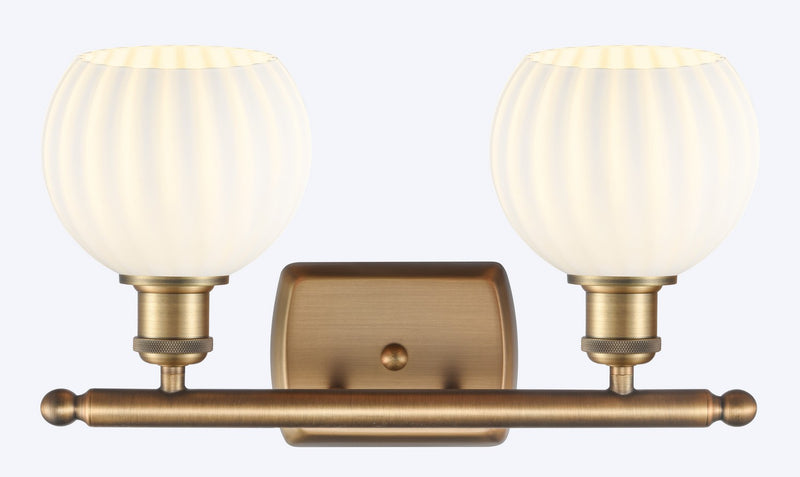 Innovations 516-2W-BB-G1217-6WV LED Bath Vanity, Brushed Brass