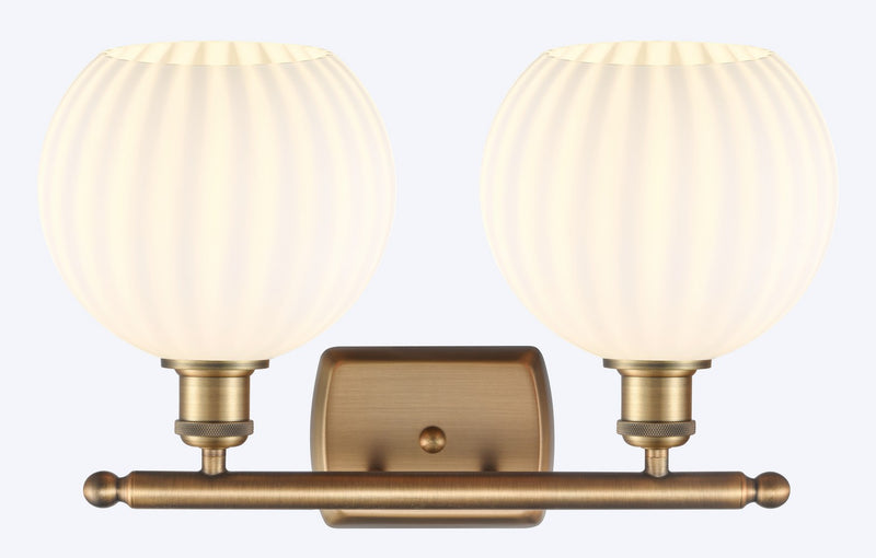 Innovations 516-2W-BB-G1217-8WV LED Bath Vanity, Brushed Brass