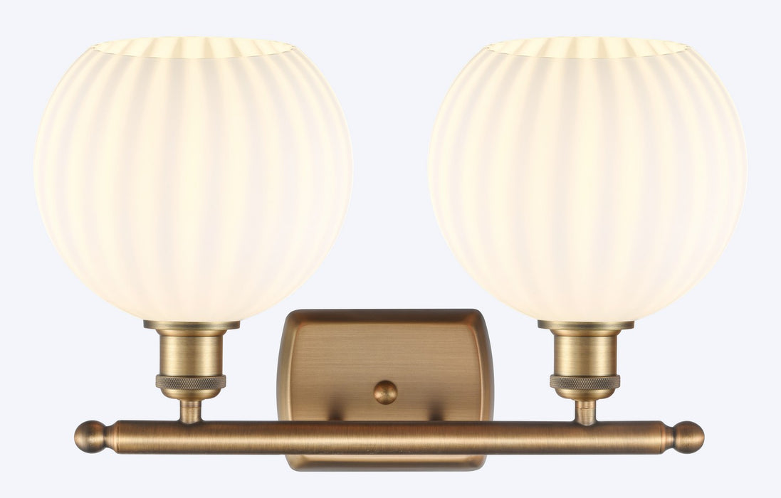 Innovations 516-2W-BB-G1217-8WV LED Bath Vanity, Brushed Brass