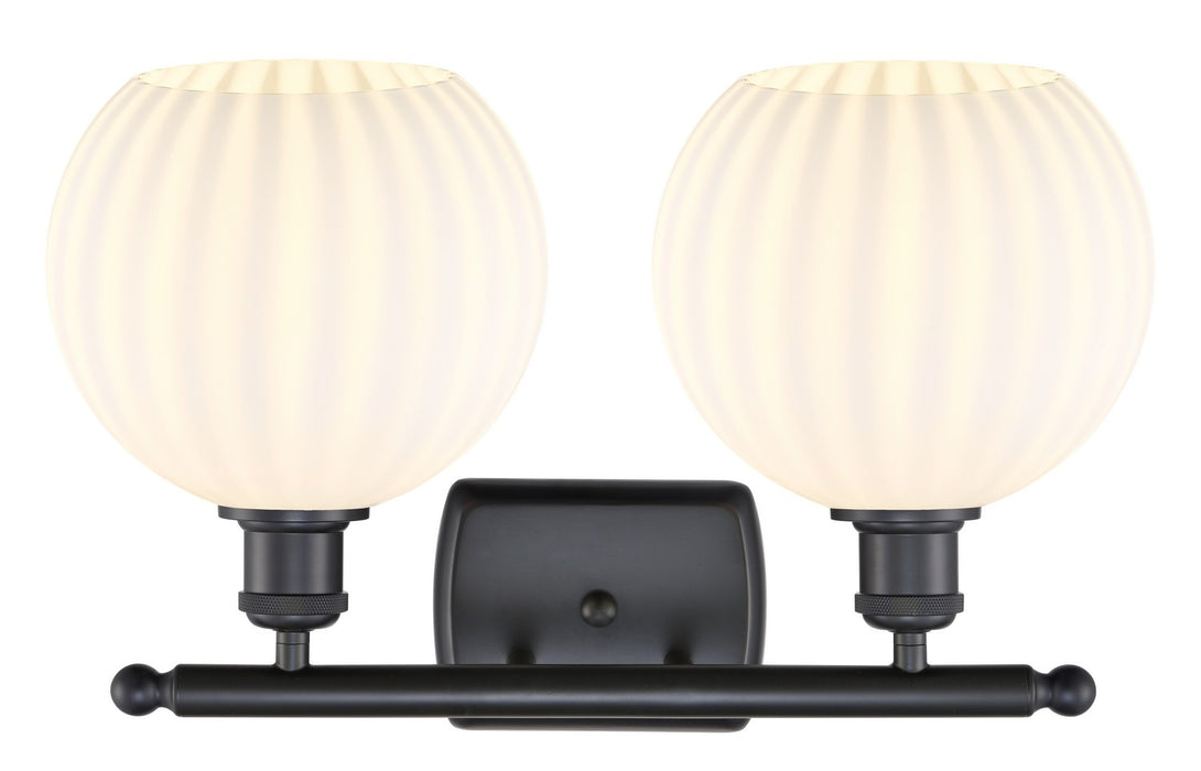 Innovations 516-2W-BK-G1217-8WV LED Bath Vanity, Matte Black