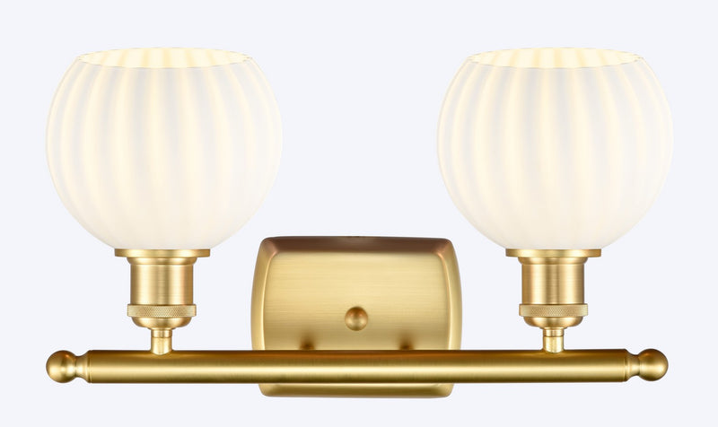 Innovations 516-2W-SG-G1217-6WV LED Bath Vanity, Satin Gold