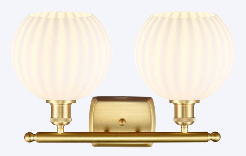 Innovations 516-2W-SG-G1217-8WV LED Bath Vanity, Satin Gold