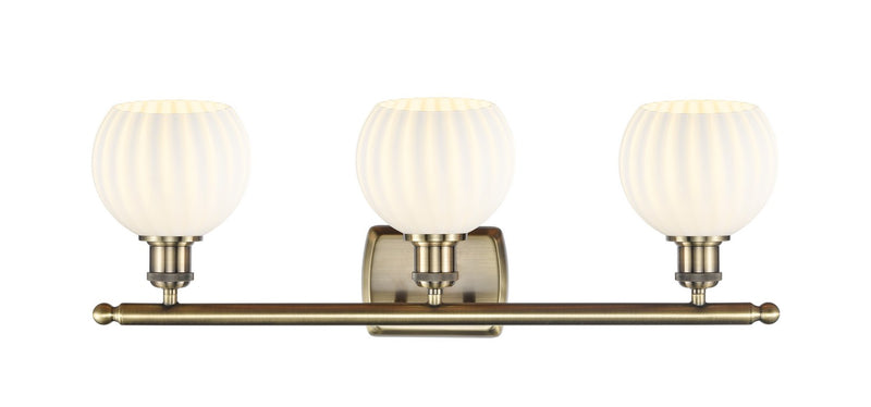 Innovations 516-3W-AB-G1217-6WV LED Bath Vanity, Antique Brass