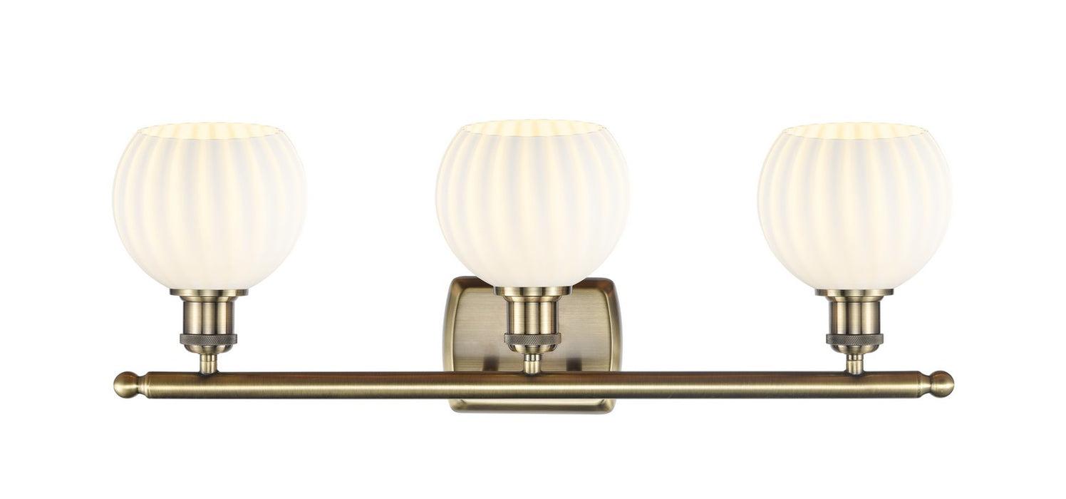 Innovations 516-3W-AB-G1217-6WV LED Bath Vanity, Antique Brass