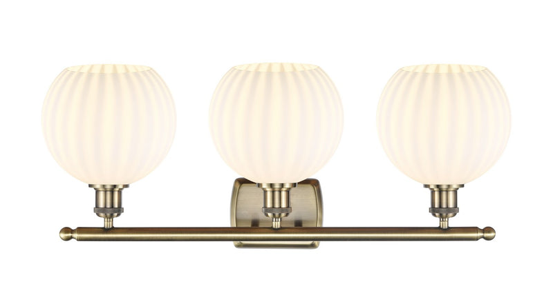 Innovations 516-3W-AB-G1217-8WV LED Bath Vanity, Antique Brass