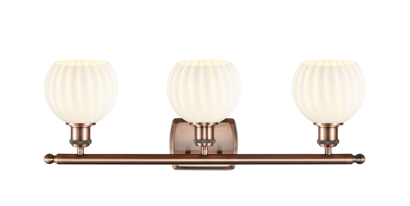 Innovations 516-3W-AC-G1217-6WV LED Bath Vanity, Antique Copper