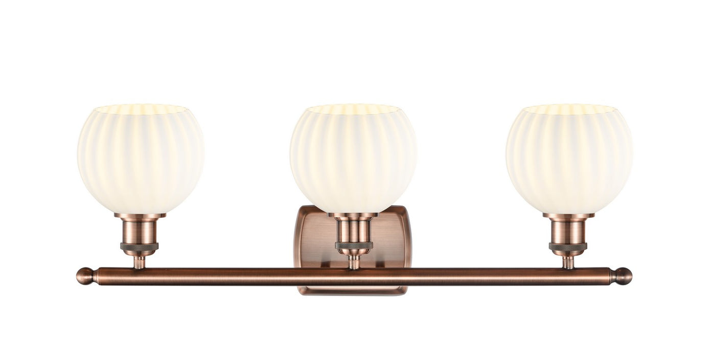 Innovations 516-3W-AC-G1217-6WV LED Bath Vanity, Antique Copper
