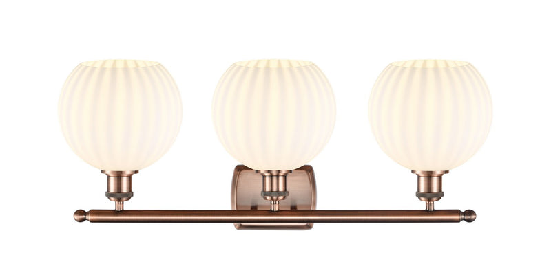 Innovations 516-3W-AC-G1217-8WV LED Bath Vanity, Antique Copper