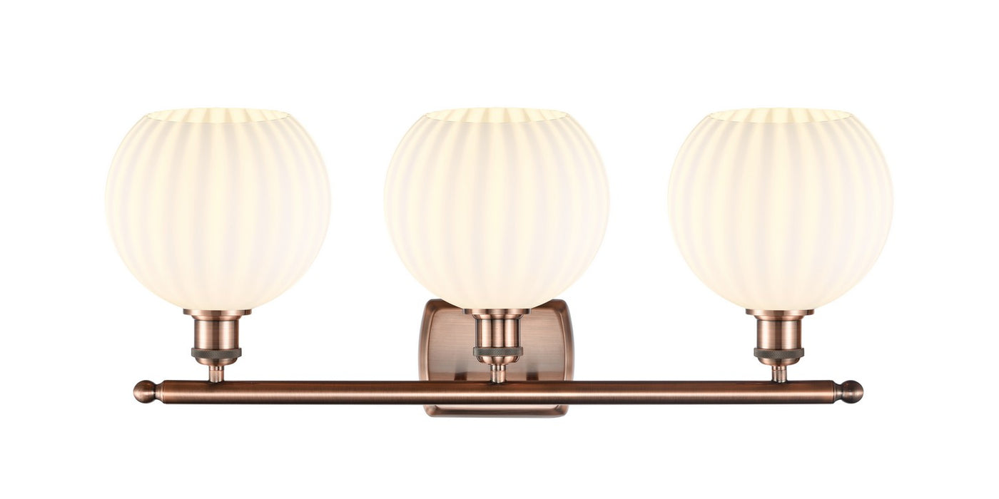Innovations 516-3W-AC-G1217-8WV LED Bath Vanity, Antique Copper