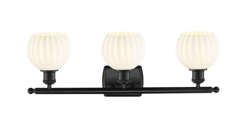 Innovations 516-3W-BK-G1217-6WV LED Bath Vanity, Matte Black