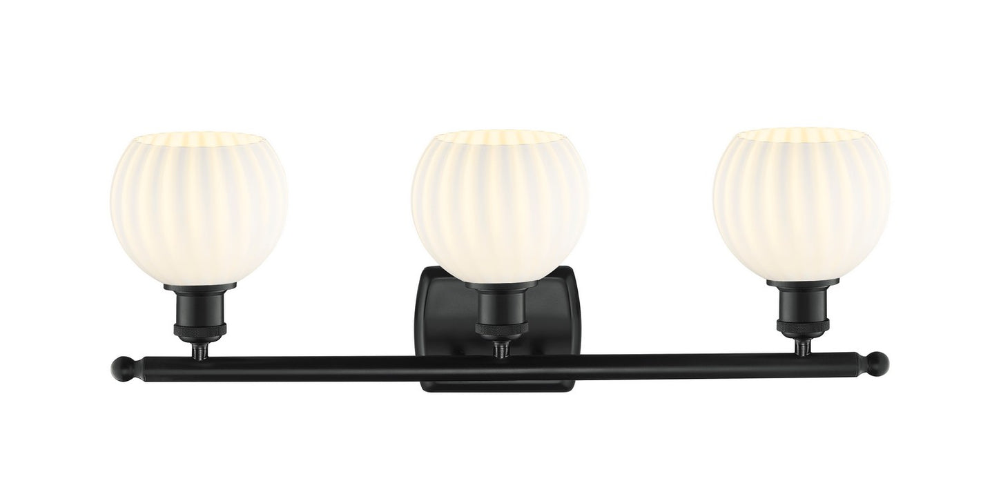 Innovations 516-3W-BK-G1217-6WV LED Bath Vanity, Matte Black