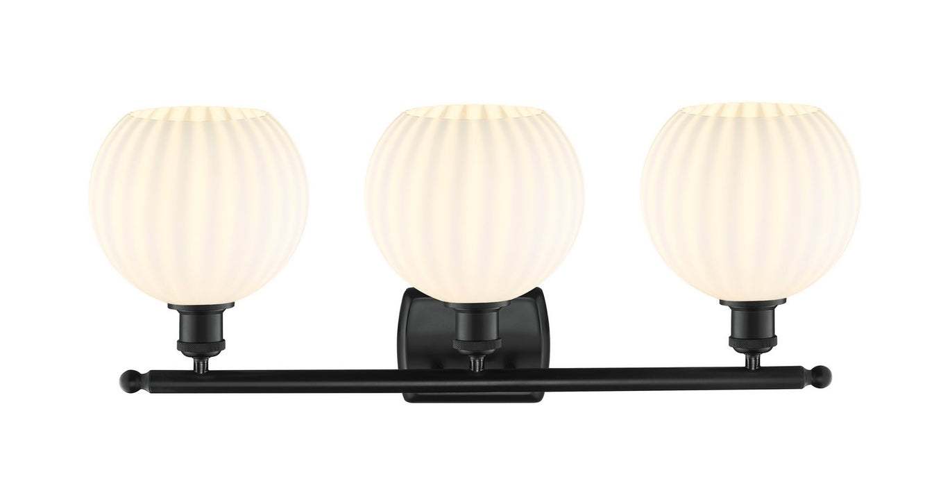 Innovations 516-3W-BK-G1217-8WV LED Bath Vanity, Matte Black