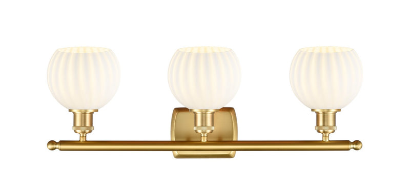 Innovations 516-3W-SG-G1217-6WV LED Bath Vanity, Satin Gold