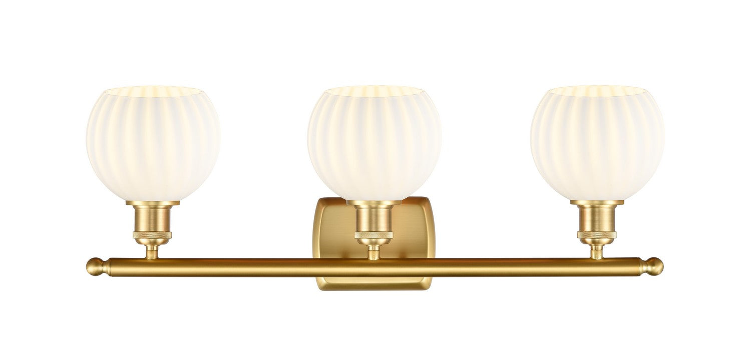 Innovations 516-3W-SG-G1217-6WV LED Bath Vanity, Satin Gold