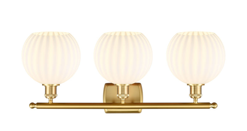Innovations 516-3W-SG-G1217-8WV LED Bath Vanity, Satin Gold